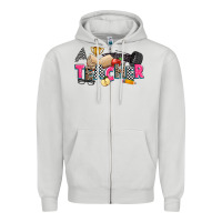 Dove Grey race teacher Zipper Hoodie - Zillion Design Studio