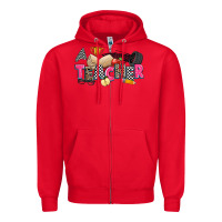 Red race teacher Zipper Hoodie - Zillion Design Studio