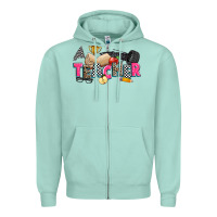 Seafoam race teacher Zipper Hoodie - Zillion Design Studio