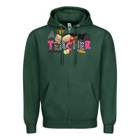 Sports Green race teacher Zipper Hoodie - Zillion Design Studio