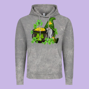 St Patricks Gnome And Pot Of Gold Vintage Hoodie Designed By Adodesignshop