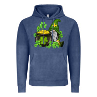 Vintage Denim st patricks gnome and pot of gold Vintage Hoodie - AdoDesignShop