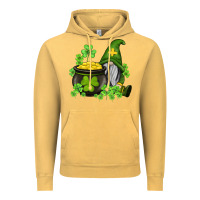 Vintage Mustard st patricks gnome and pot of gold Vintage Hoodie - AdoDesignShop