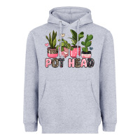 Heather Grey pot head plants Heavyweight Hoodie - JahusDesignShop