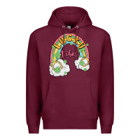Burgundy lucky vibes Premium Hoodie - MaliasSmallBusiness