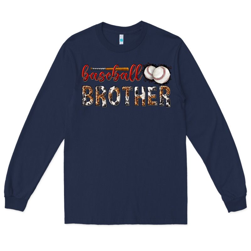 Baseball Brother With Leopard Long Sleeve Tee by texasbilliewilder | Teevron