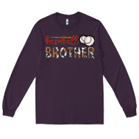 Plum baseball brother with leopard Long Sleeve Tee - texasbilliewilder