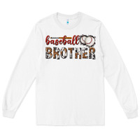White baseball brother with leopard Long Sleeve Tee - texasbilliewilder