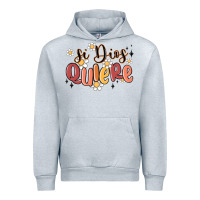 Heather Grey si dios quiere Urban Hoodie - MaliasSmallBusiness