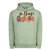 Pigment Oil Green si dios quiere Urban Hoodie - MaliasSmallBusiness