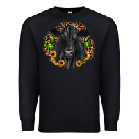 Black black angus cactus sunflower Premium Sweatshirt - JahusDesignShop