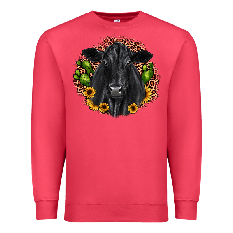 Black Angus Cactus Sunflower Premium Sweatshirt by JahusDesignShop | Teevron