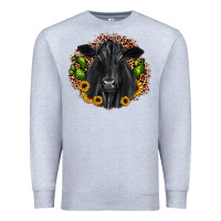 Heather Grey black angus cactus sunflower Premium Sweatshirt - JahusDesignShop