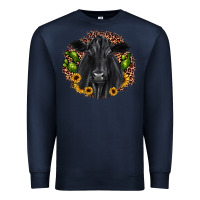 Navy black angus cactus sunflower Premium Sweatshirt - JahusDesignShop