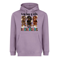 Lavender everything is better with dachshunds Heavyweight Hoodie - JahusDesignShop