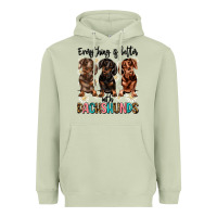 Matcha everything is better with dachshunds Heavyweight Hoodie - JahusDesignShop