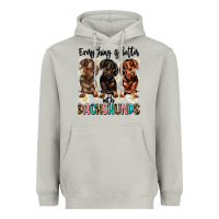 Moon Dust everything is better with dachshunds Heavyweight Hoodie - JahusDesignShop