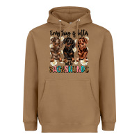 Toasted Coconut everything is better with dachshunds Heavyweight Hoodie - JahusDesignShop