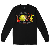Black for the love of the game softball Long Sleeve Tee - Zillion Design Studio