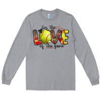 Heather Grey for the love of the game softball Long Sleeve Tee - Zillion Design Studio