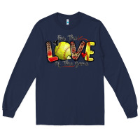 Navy for the love of the game softball Long Sleeve Tee - Zillion Design Studio