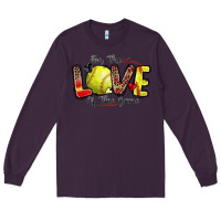 Plum for the love of the game softball Long Sleeve Tee - Zillion Design Studio