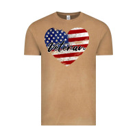 Vintage Camel veteran heart american flag Vintage Tee - BarkalooDesign