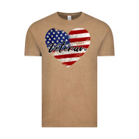 Veteran Heart American Flag Vintage Tee | Teevron