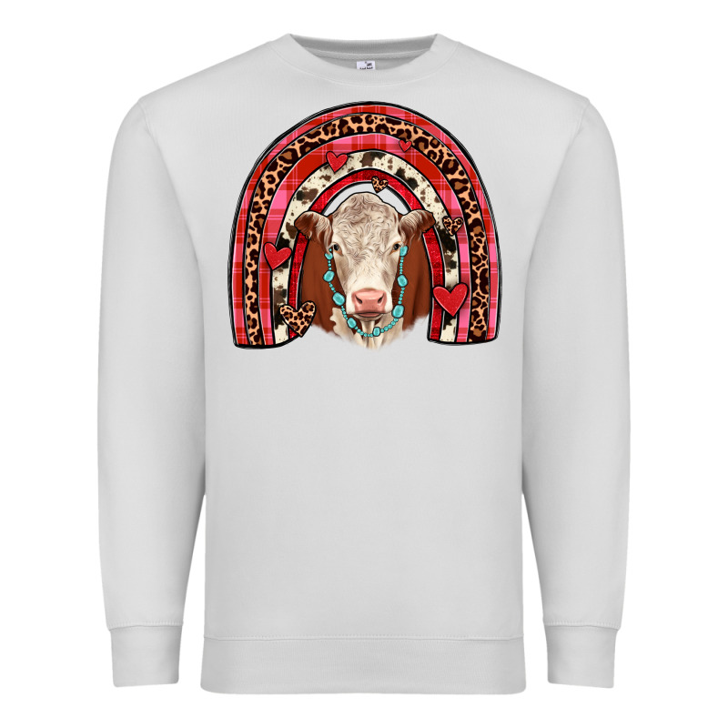 Valentines Hereford Rainbow Premium Sweatshirt by JahusDesignShop | Teevron