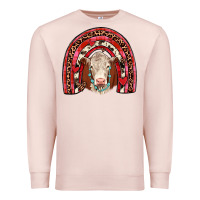Pale Pink valentines hereford rainbow Premium Sweatshirt - JahusDesignShop