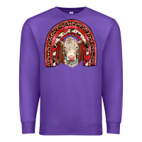 Purple valentines hereford rainbow Premium Sweatshirt - JahusDesignShop