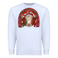 White valentines hereford rainbow Premium Sweatshirt - JahusDesignShop
