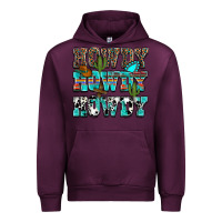 Mauve Wine western howdy howdy howdy Urban Hoodie - NancyCooperArtShop