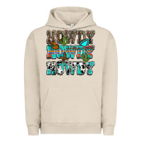 Pigment French Oak western howdy howdy howdy Urban Hoodie - NancyCooperArtShop