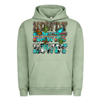 Pigment Oil Green western howdy howdy howdy Urban Hoodie - NancyCooperArtShop