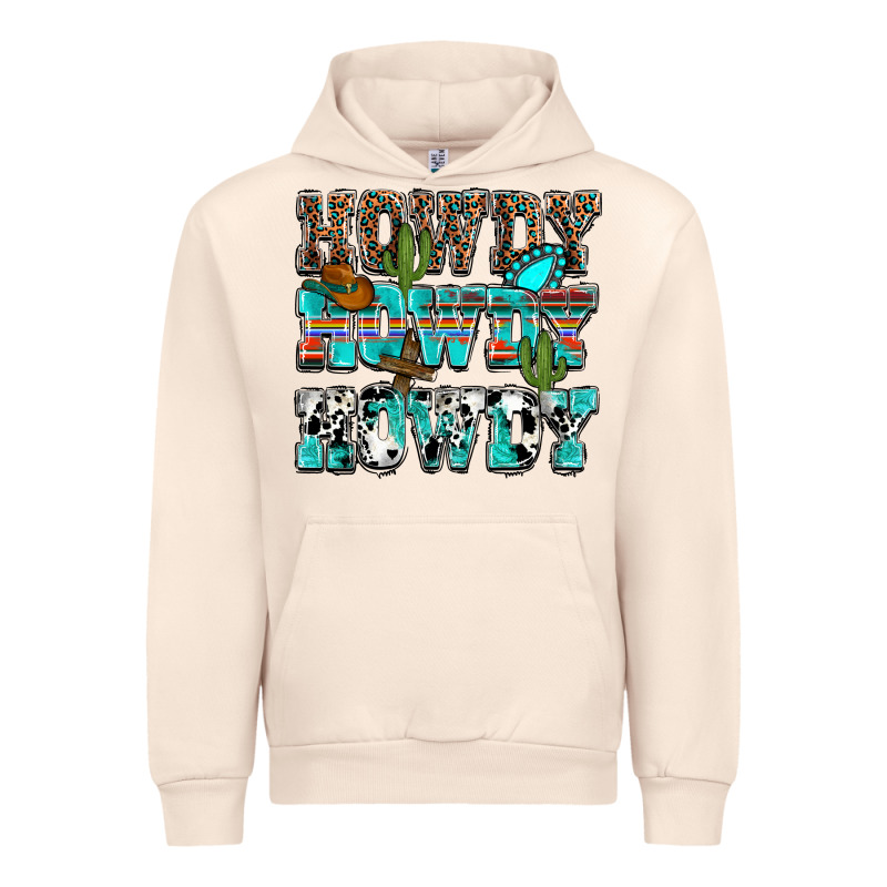 Western Howdy Howdy Howdy Urban Hoodie by NancyCooperArtShop | Teevron