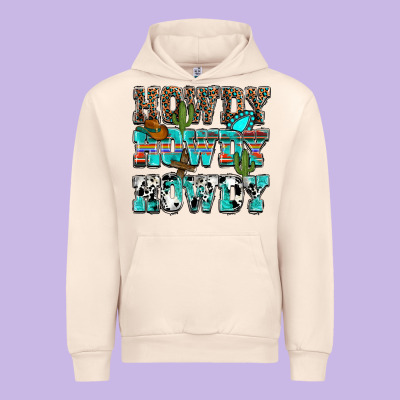 Western Howdy Howdy Howdy Urban Hoodie Designed By Nancycooperartshop