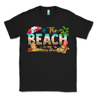 Black the beach is my happy place Classic Tee - texasbilliewilder