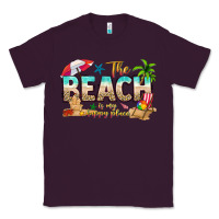 Plum the beach is my happy place Classic Tee - texasbilliewilder