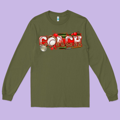 Long Sleeve Tee baseball coach