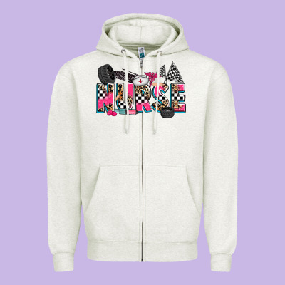 Race Nurse Zipper Hoodie Designed By Zillion Design Studio