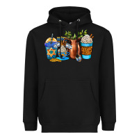 Black hannukah coffee cups Heavyweight Hoodie - AdoDesignShop