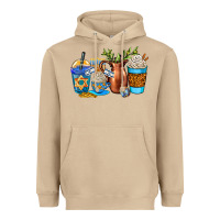 Mushroom hannukah coffee cups Heavyweight Hoodie - AdoDesignShop
