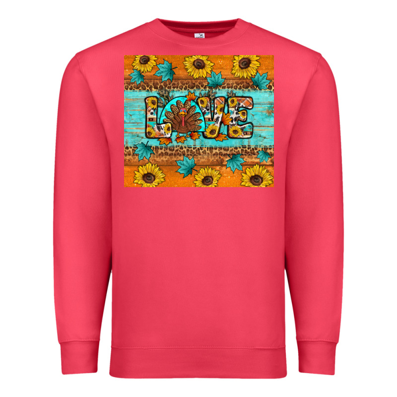 Sunflower Leopard Thanksgiving Love Premium Sweatshirt by Artiststas | Teevron