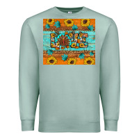 Seafoam Sunflower Leopard Thanksgiving Love Premium Sweatshirt - Artiststas