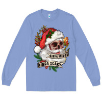 Colony Blue Kinda merry kinda scary Long Sleeve Tee - RanaPortraitStore