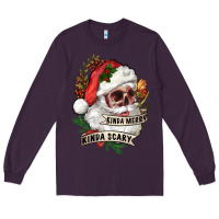 Plum Kinda merry kinda scary Long Sleeve Tee - RanaPortraitStore
