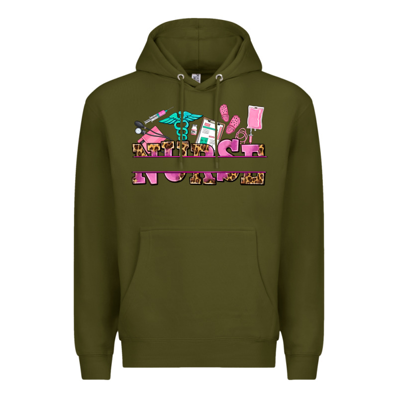 Nurse Custom Name Premium Hoodie by AdoDesignShop | Teevron