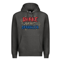 Charcoal Heather 4th of july america shake your sparkler Premium Hoodie - MaliasSmallBusiness