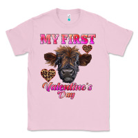 My First Valentine's Day Highland Calf Classic Tee | Teevron